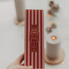 Streichholzschachtel mit Nussknacker-Motiv in Rot und Rosa für Kerzen und Weihnachtsdeko