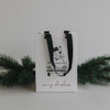 Small Geschenktüte Weihnachten mit Auto Motiv und schwarzem Band