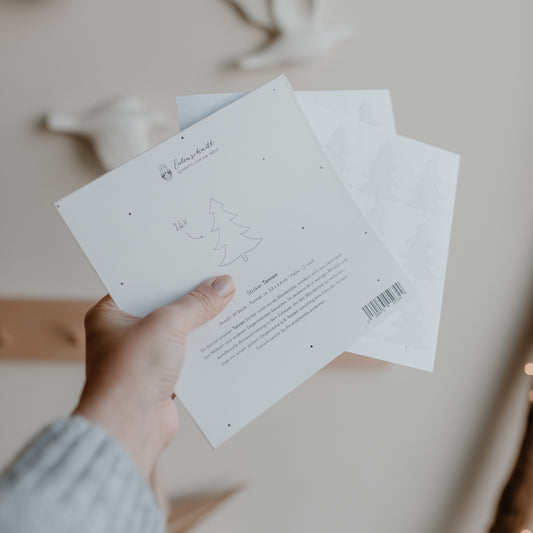 Autocollant mural Sapin Blanc