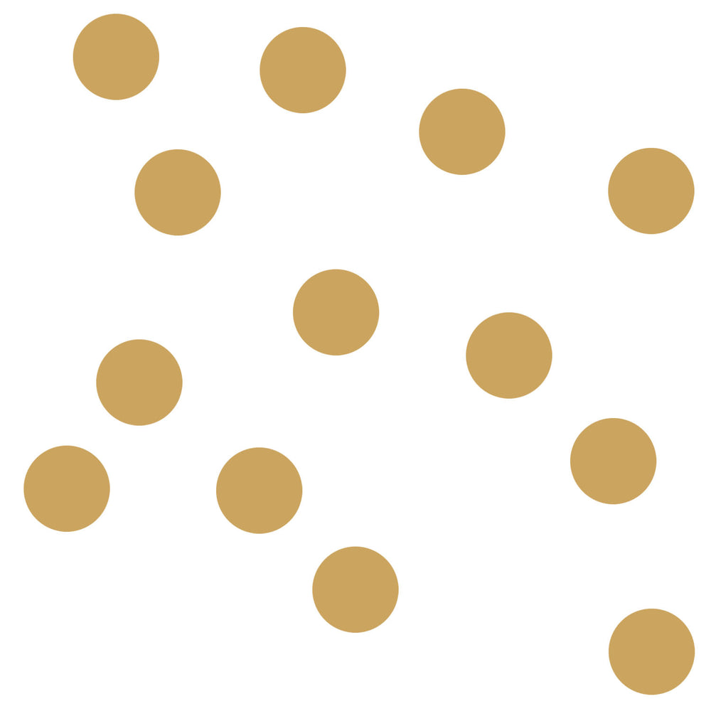 Wandsticker Punkte Gold im 48er Set