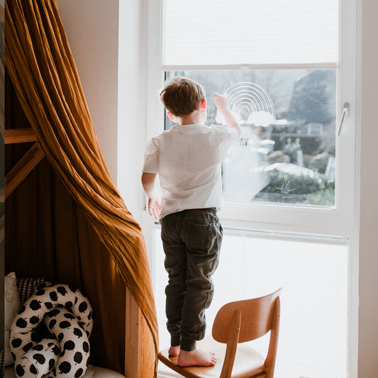 Autocollant de fenêtre arc-en-ciel à colorier