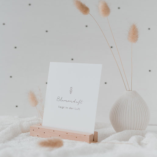 Porte-cartes et fleurs séchées "Pois" dans un lot de 2