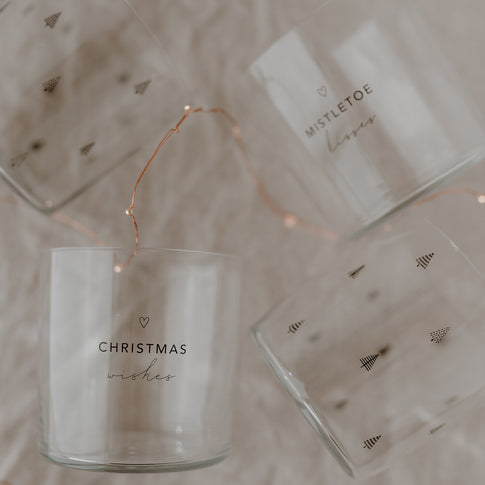 Set de 2 verres à eau Christmas noir