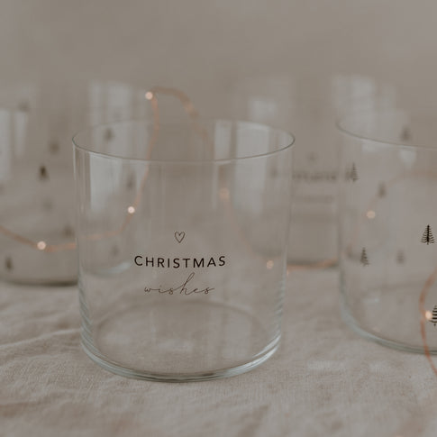 Set de 2 verres à eau Christmas noir