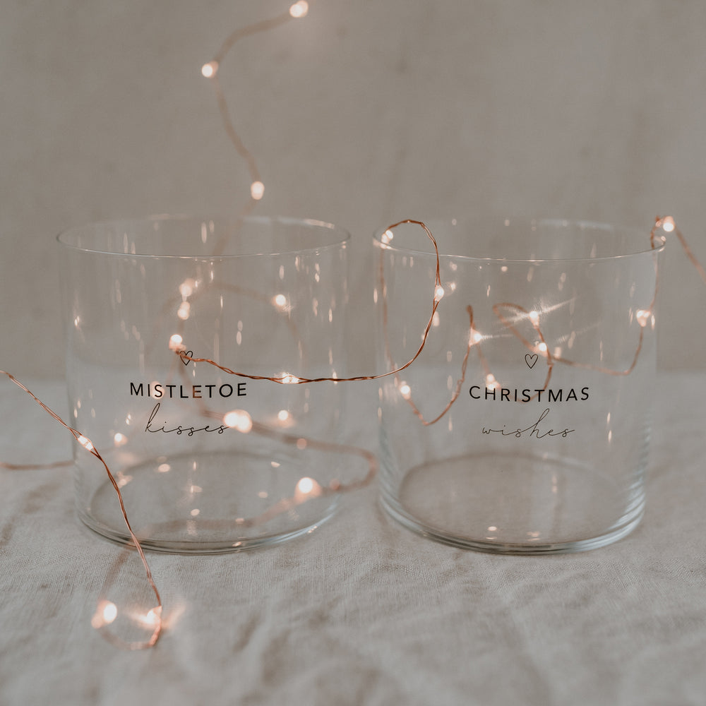 Set de 2 verres à eau Christmas noir