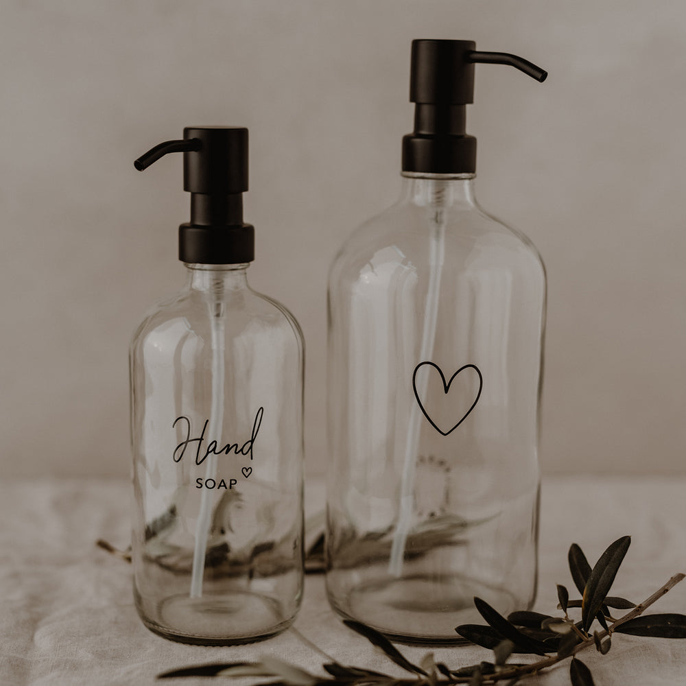 Distributeur de savon Coeur transparent 1L