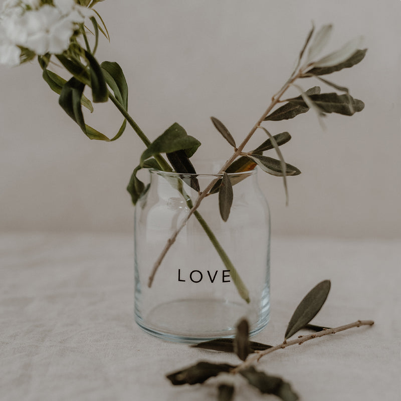 Vase en verre petit Love