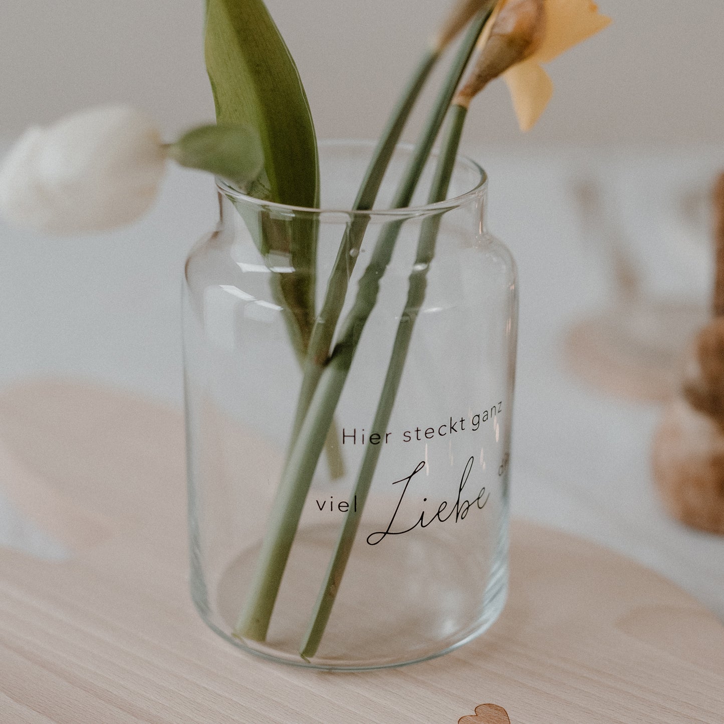 Vase aus Glas groß Liebe