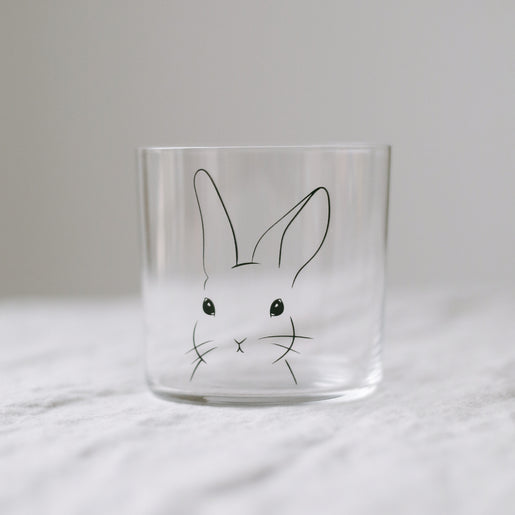 Verre à boire lapin noir