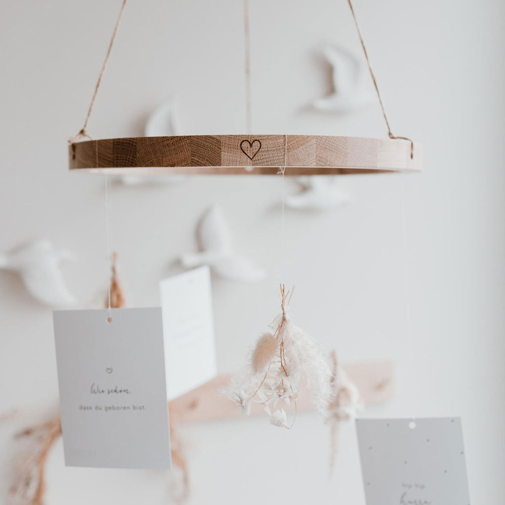 Couronne en bois de chêne Coeur