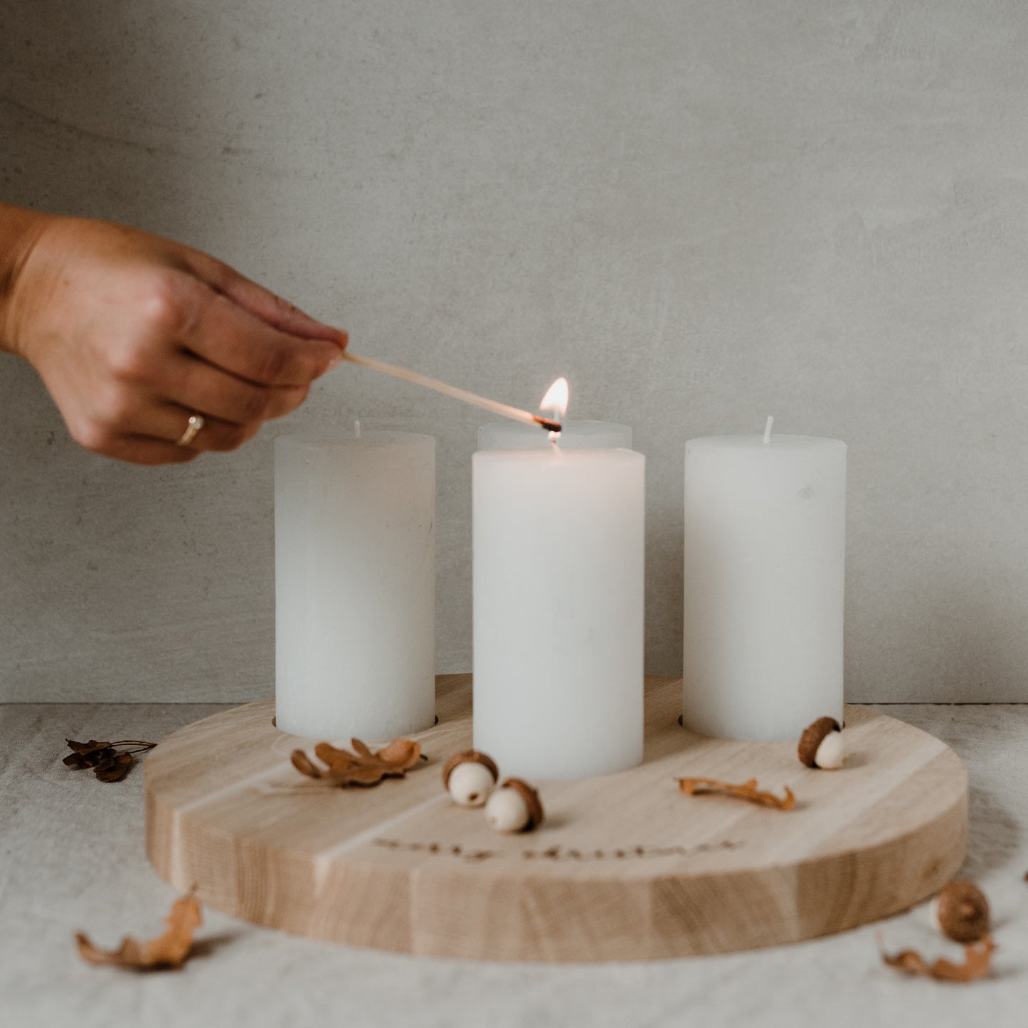 Kerzenbrett Merry Christmas 29cm