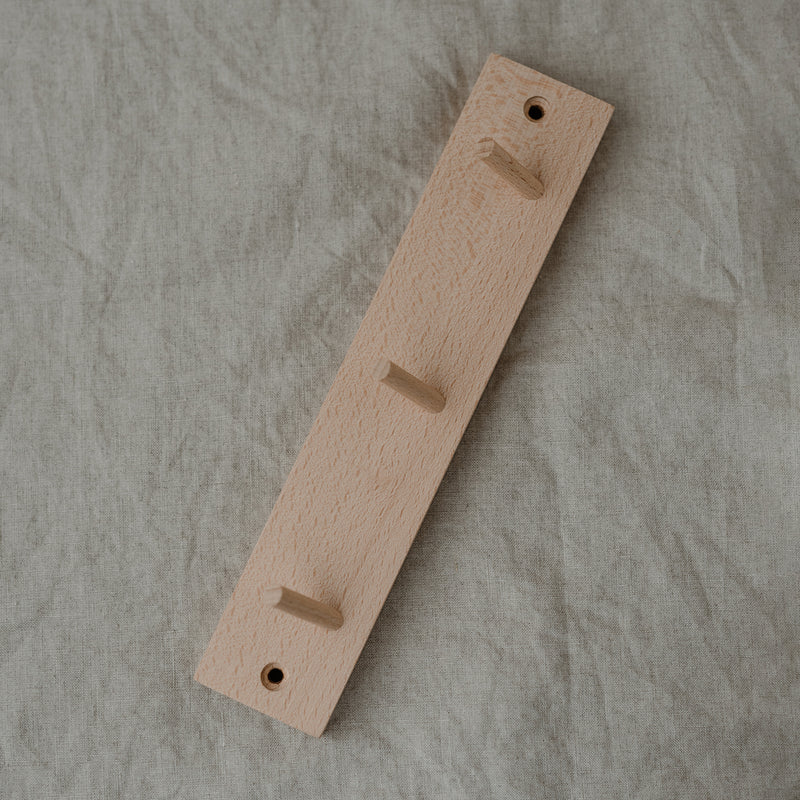 Barre à crochets avec porte-cartes 25 cm