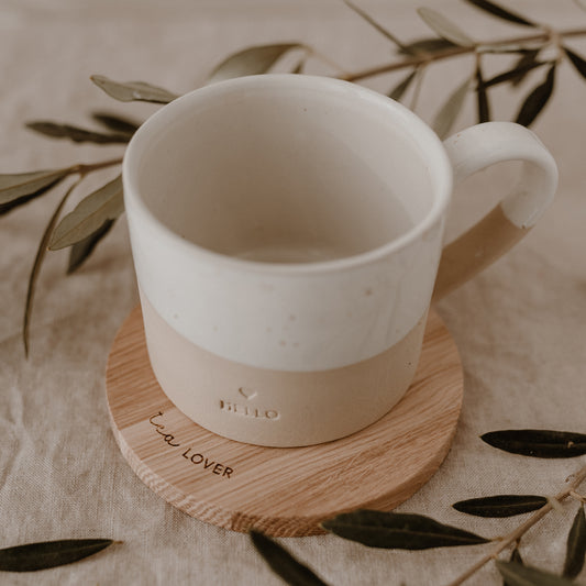 Untersetzer aus Eiche Tea Lover