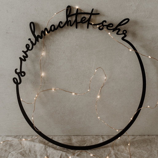 Couronne en bois Es weihnachtet sehr