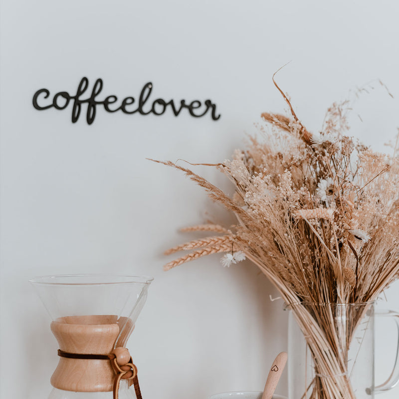 Lettrage en relief en bois Coffeelover