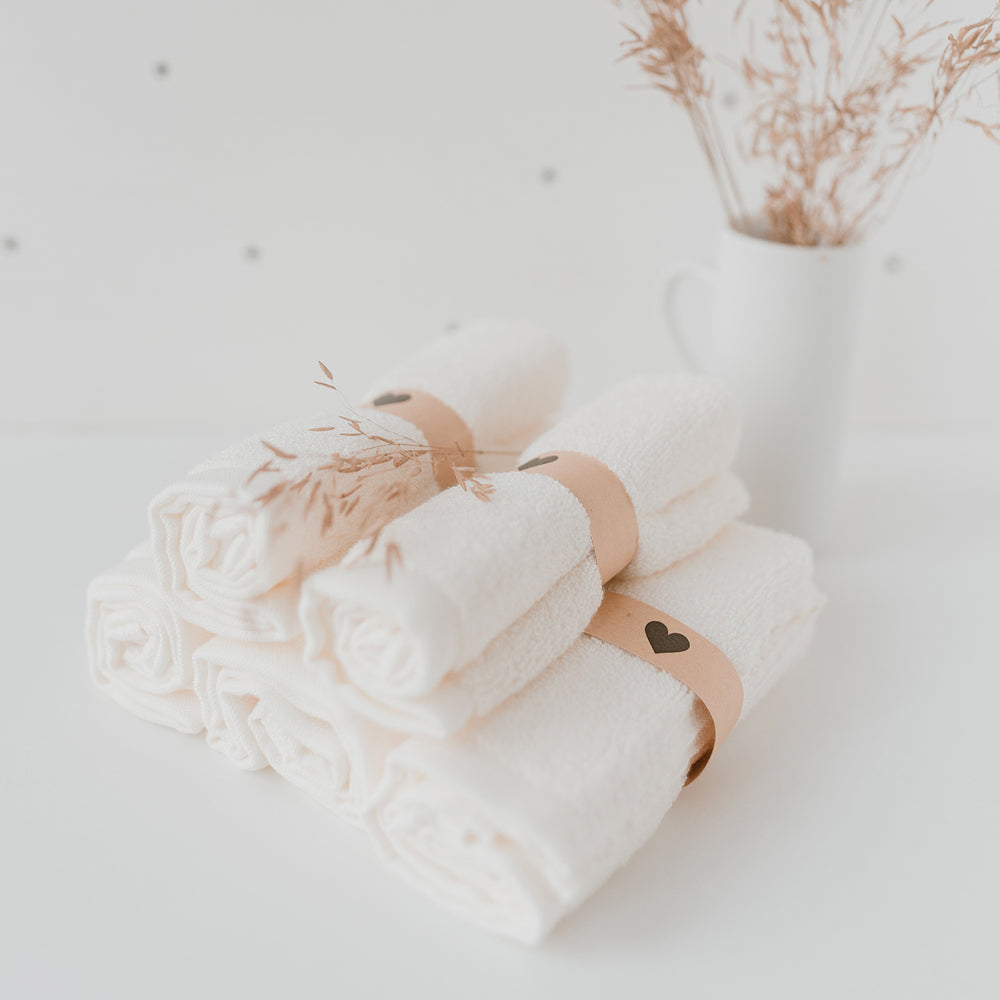 Waschlappen Herz im 6er Set